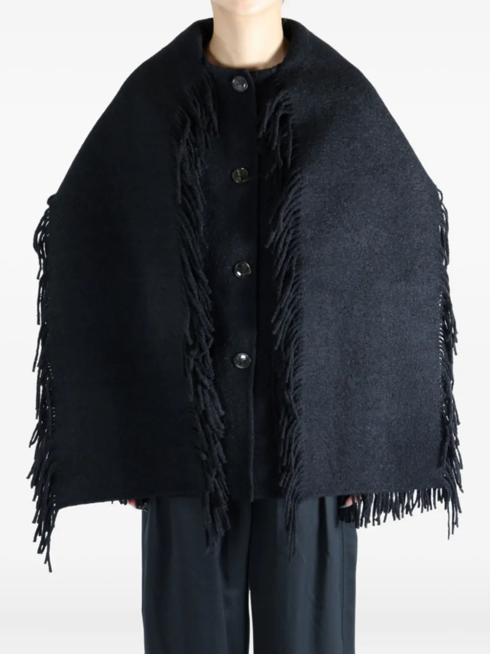 Fringed scarf jacket