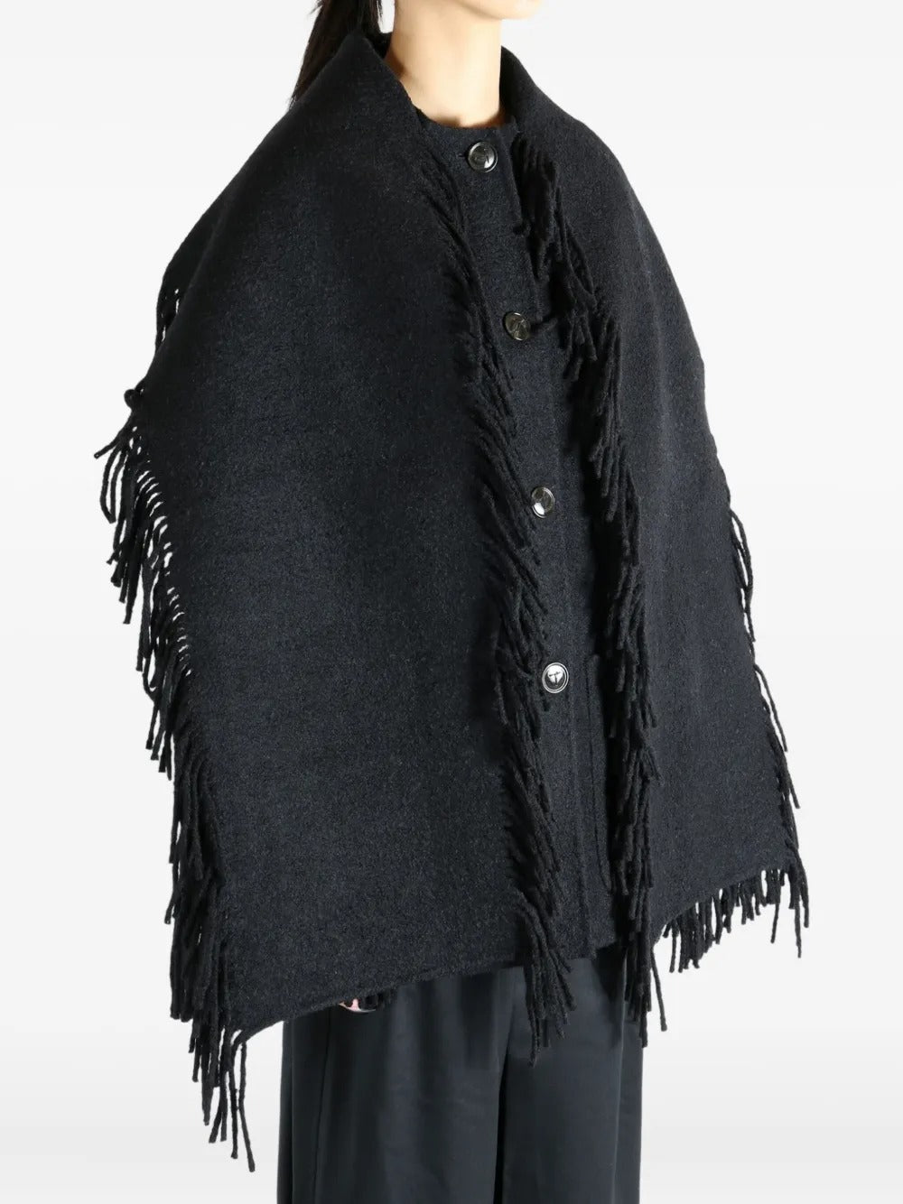 Fringed scarf jacket