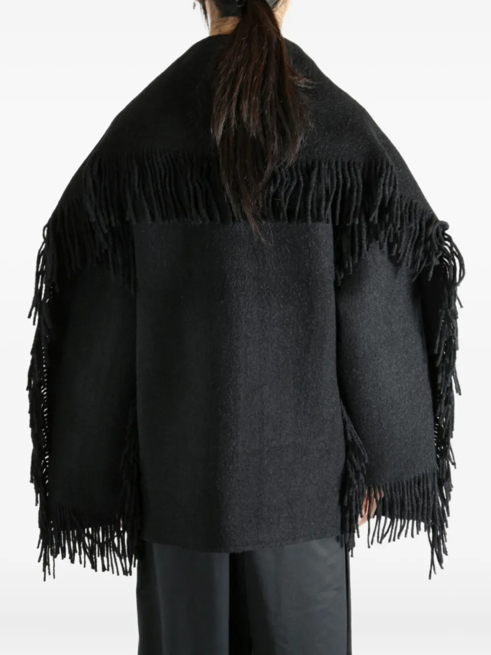 Fringed scarf jacket