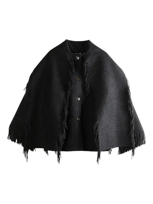 Fringed scarf jacket