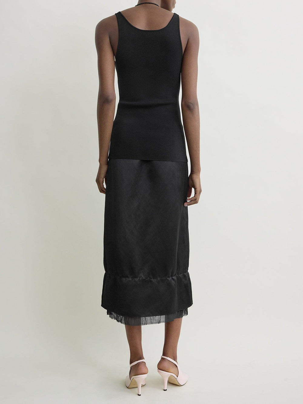 TOTEME-Layered satin skirt-