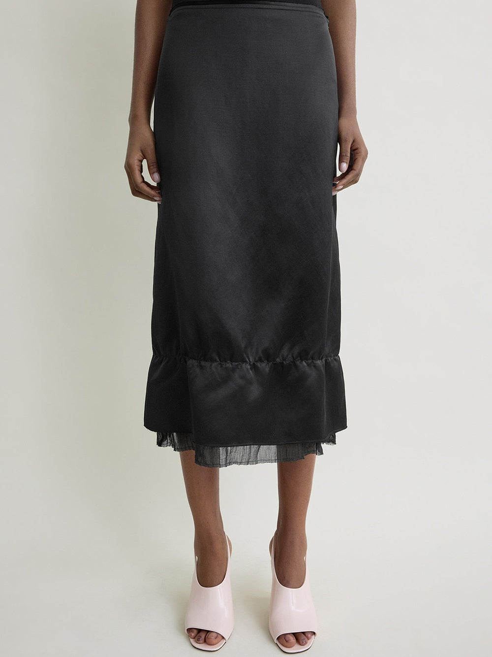 TOTEME-Layered satin skirt-
