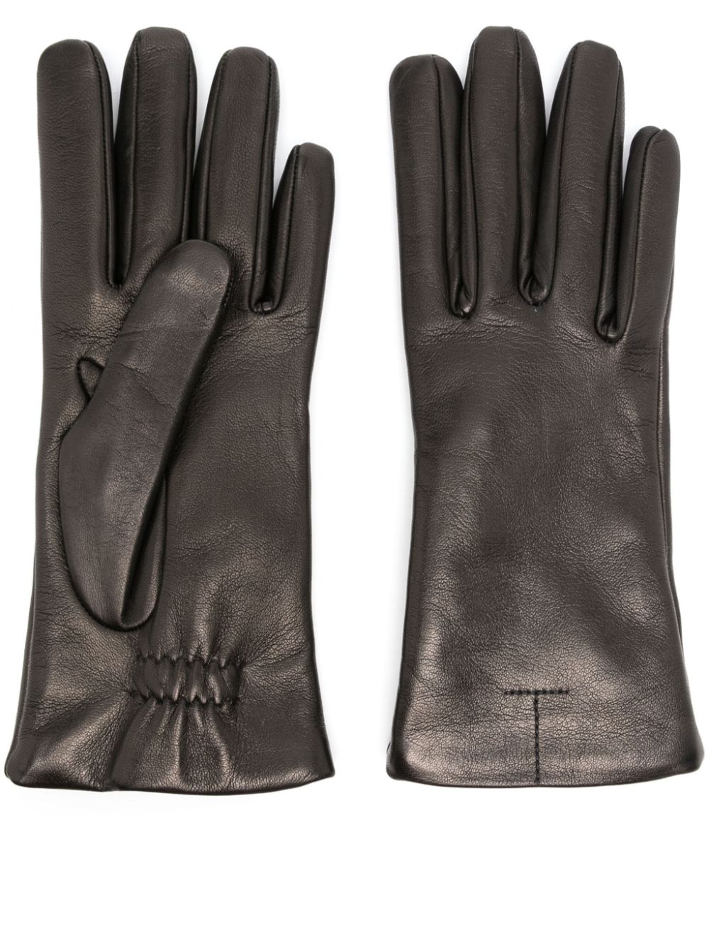 TOTEME-Leather Gloves-244WSG0011LE0096 BLACK 001