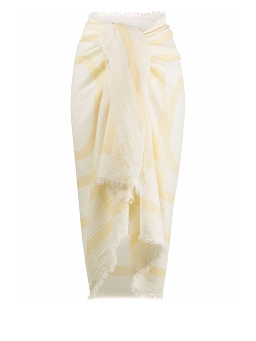 TOTEME-MONOGRAM BEACH SARONG SCARF-