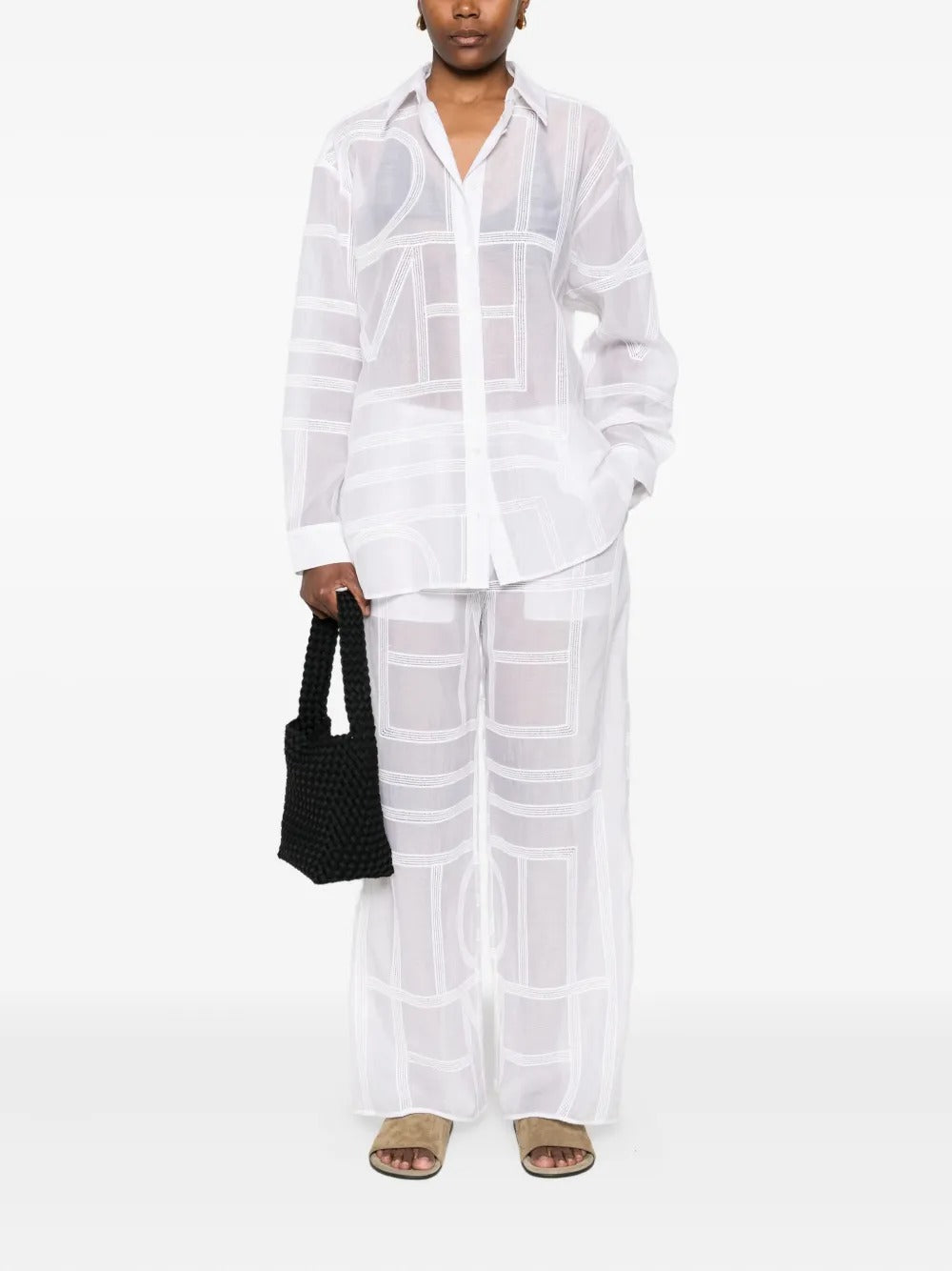 TOTEME-Monogram Crochet Pj Bottoms-