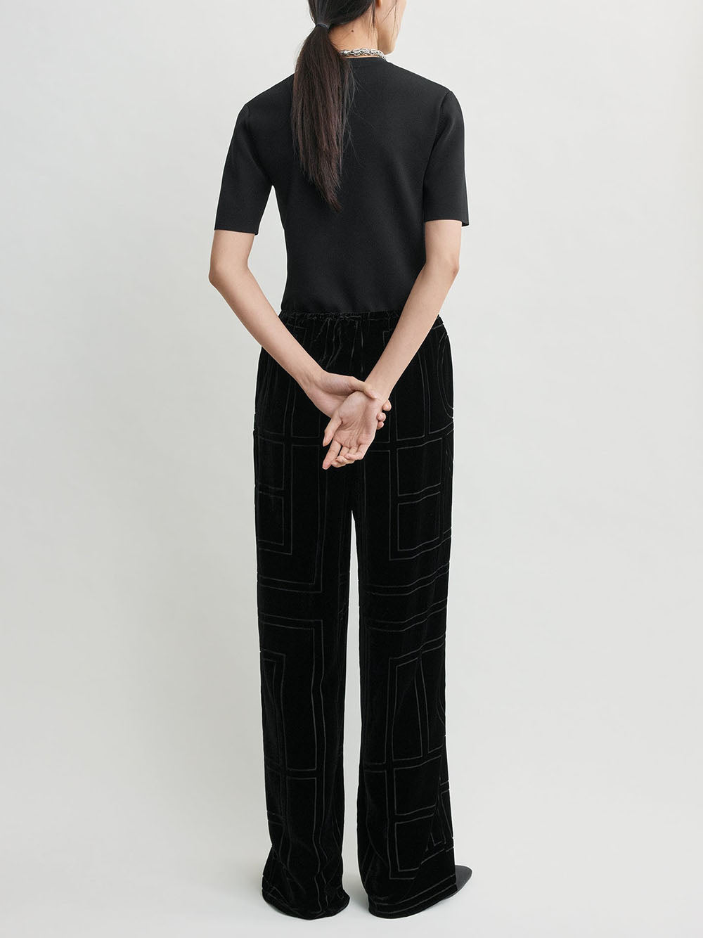 TOTEME-Monogram devoré pj bottoms-