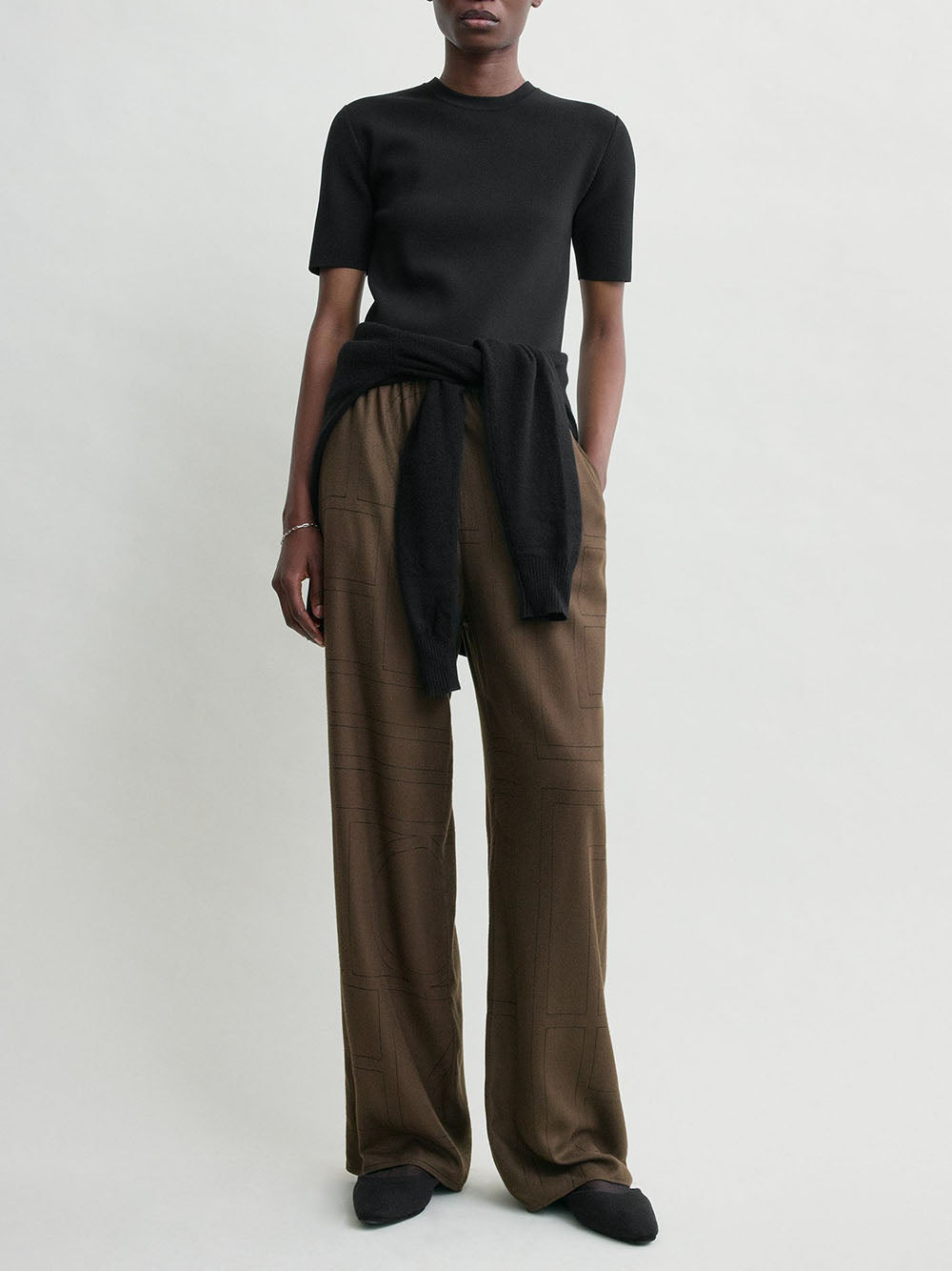 TOTEME-Monogram flannel pj bottoms-