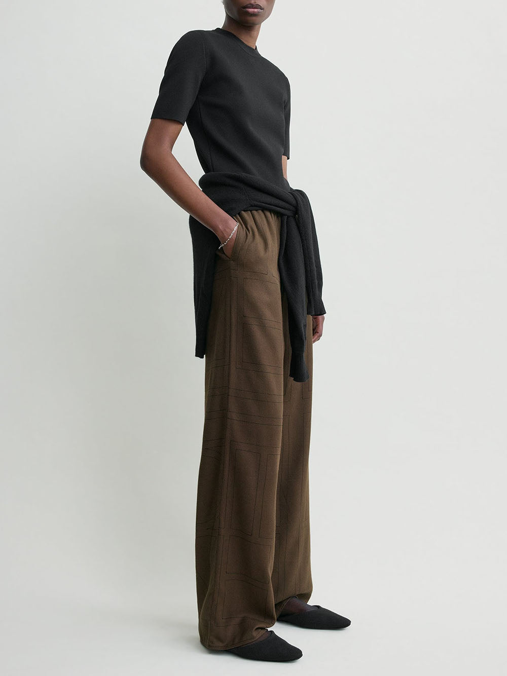 TOTEME-Monogram flannel pj bottoms-