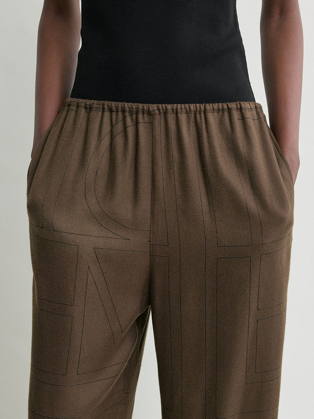 TOTEME-Monogram flannel pj bottoms-