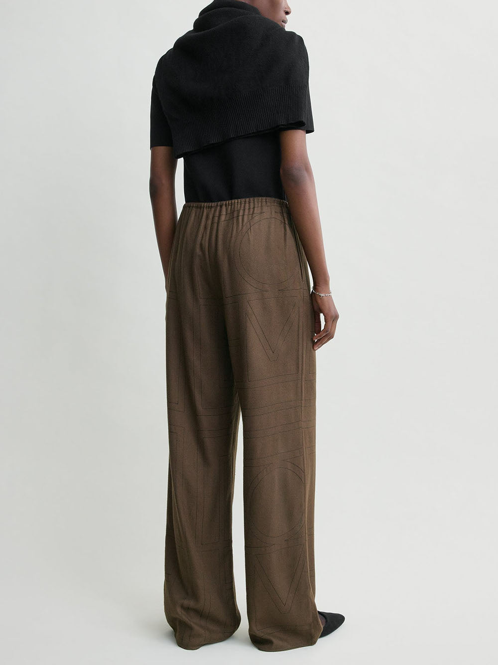 TOTEME-Monogram flannel pj bottoms-