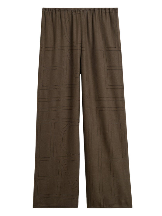 TOTEME-Monogram flannel pj bottoms-