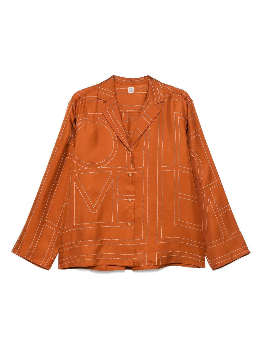 TOTEME-monogram-pattern silk shirt-