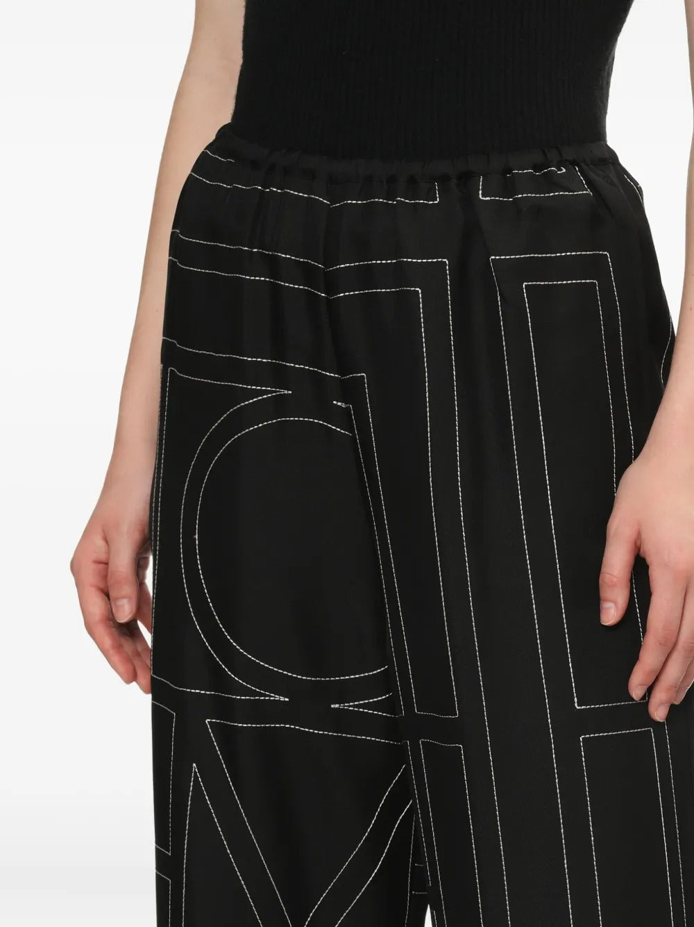 Monogram silk pj bottoms