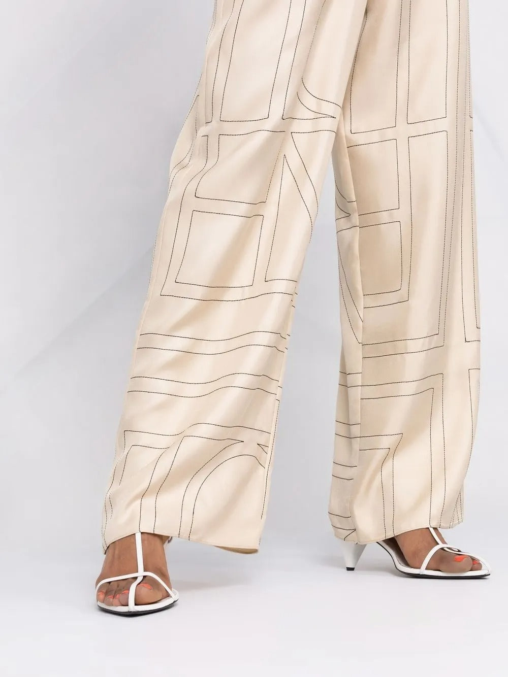 Monogram silk pj bottoms