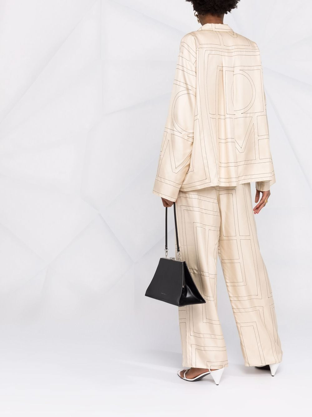 Monogram silk pj bottoms