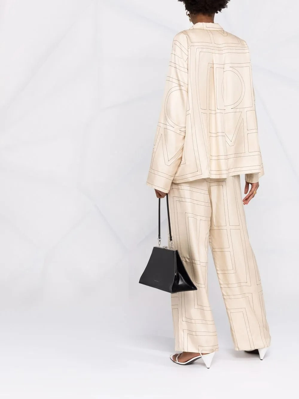 Monogram silk pj bottoms