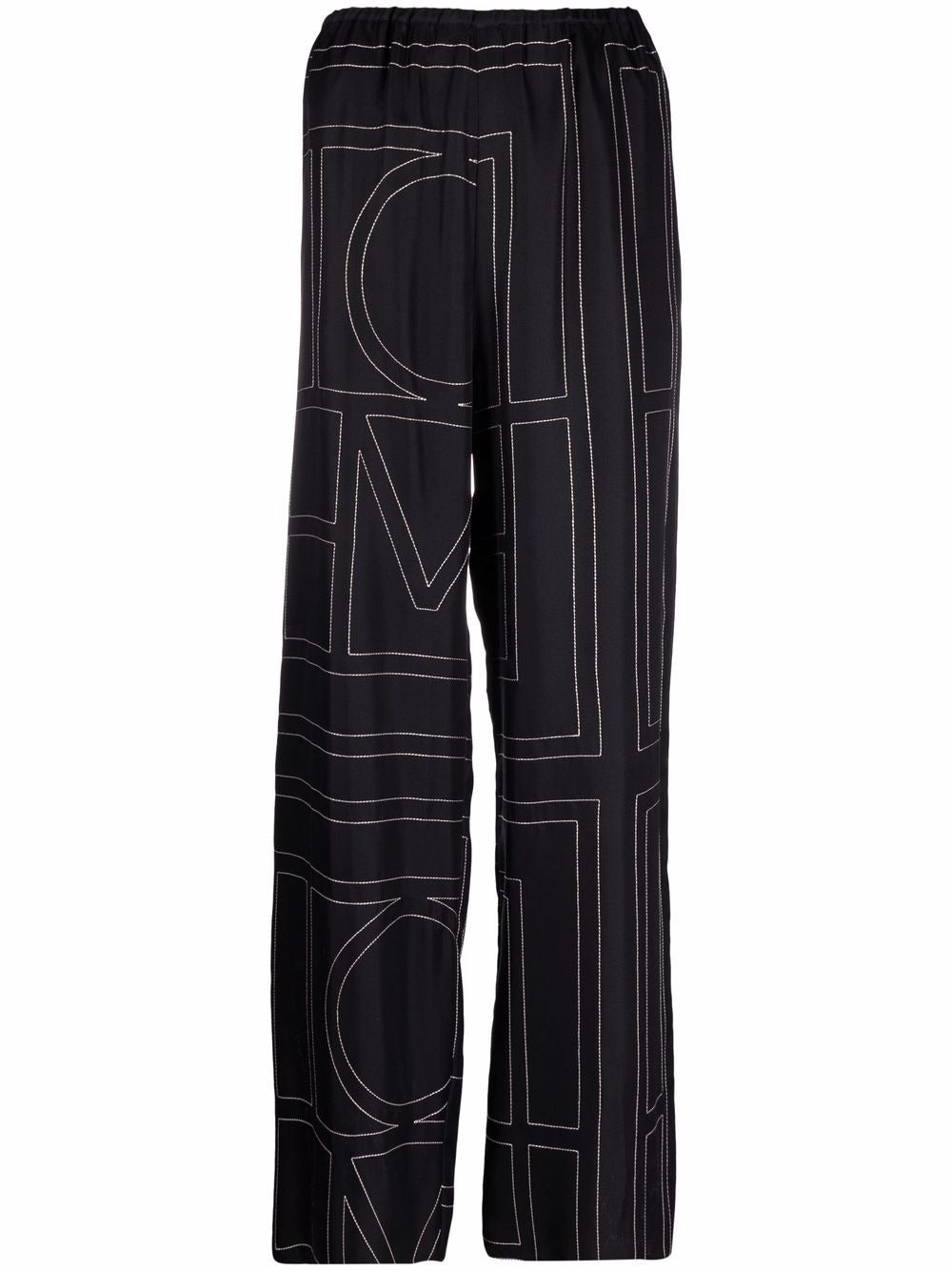 TOTEME-Monogram Silk Pj Bottoms-