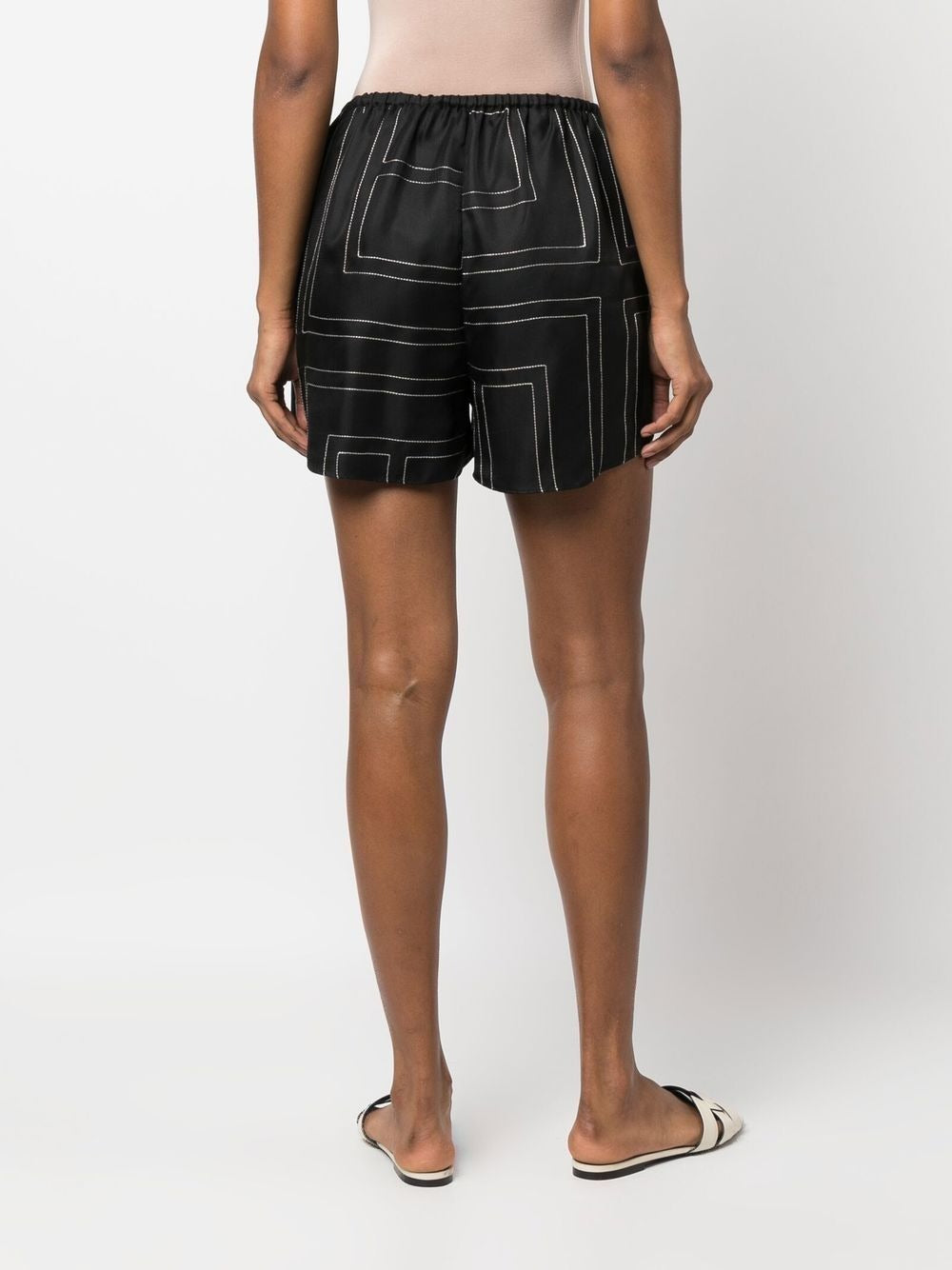 Monogram silk pj shorts