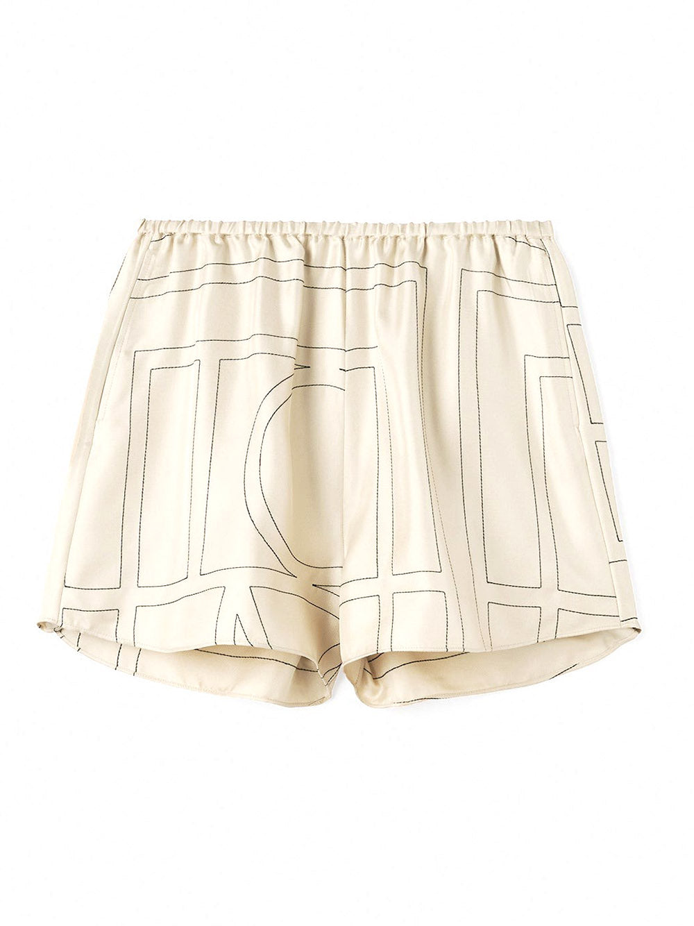 Monogram silk pj shorts