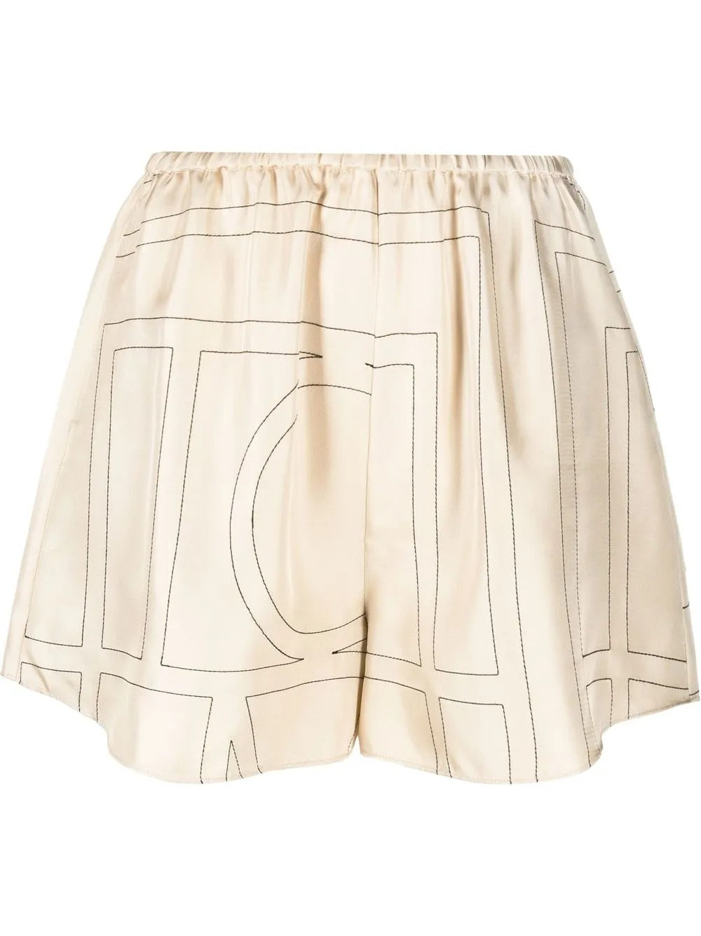TOTEME-Monogram silk pj shorts-