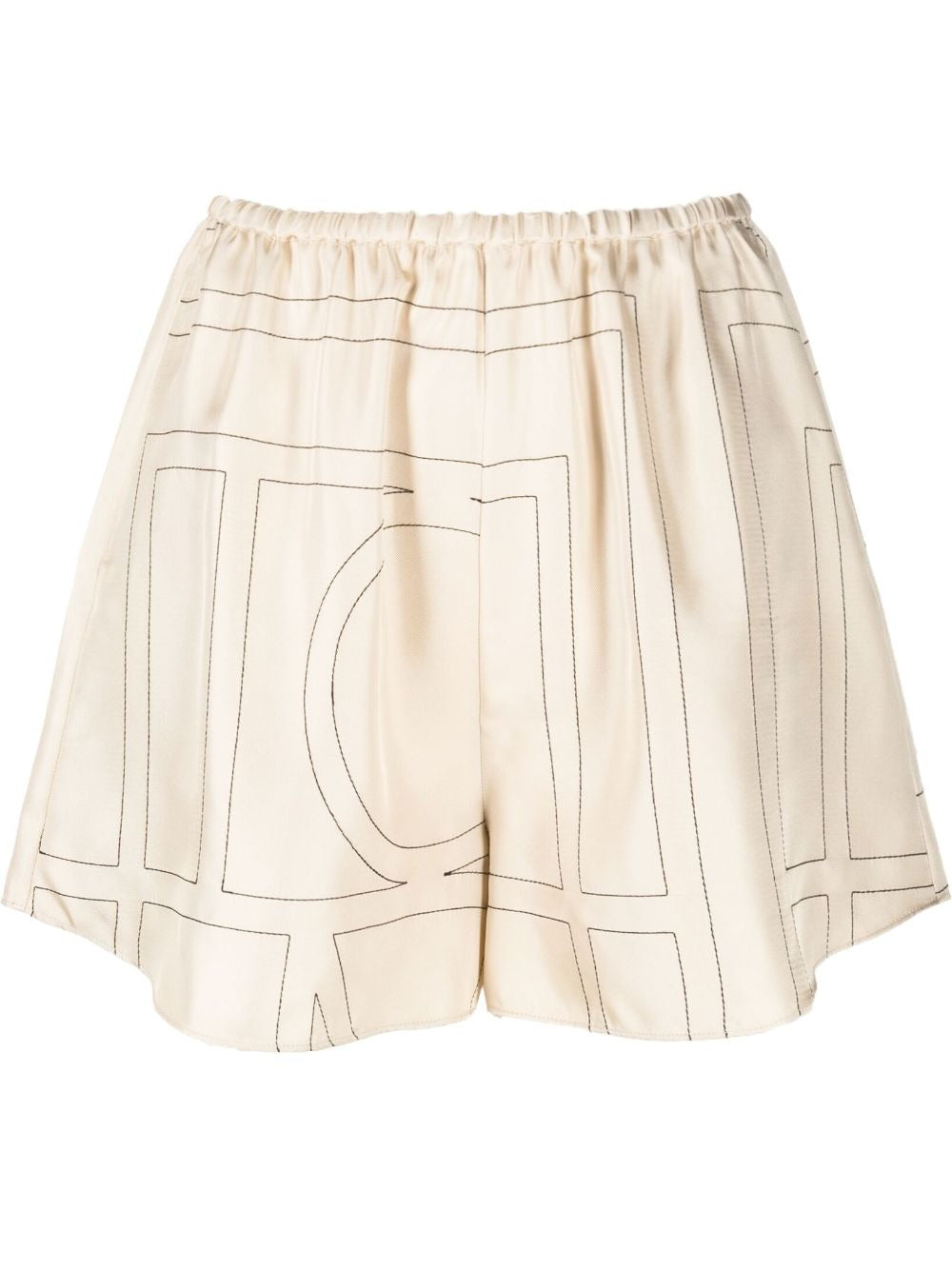 Monogram silk pj shorts