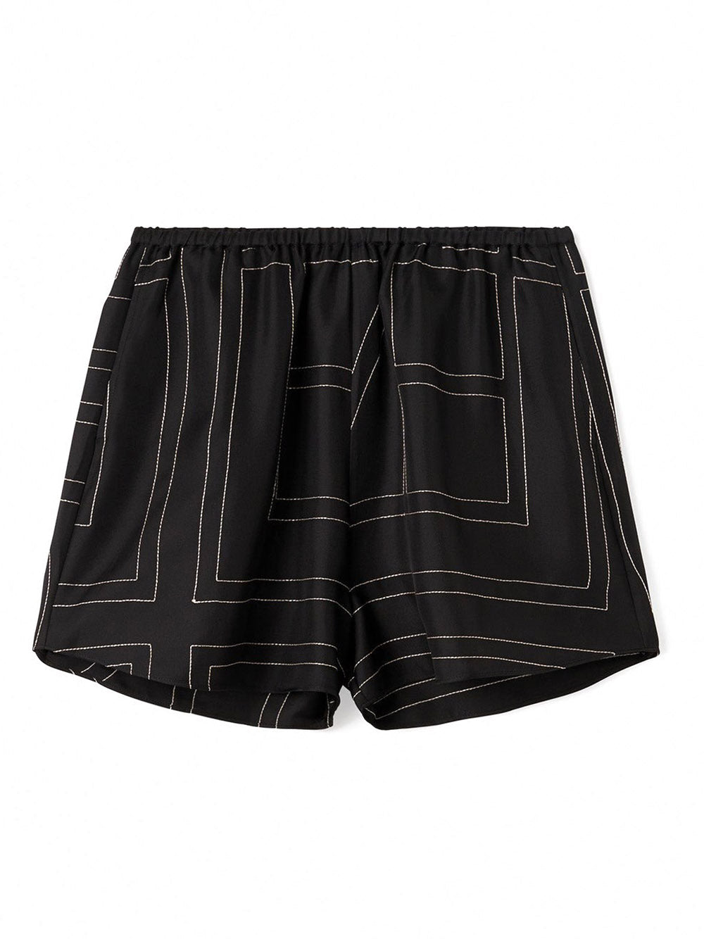 TOTEME-Monogram Silk Pj Shorts-