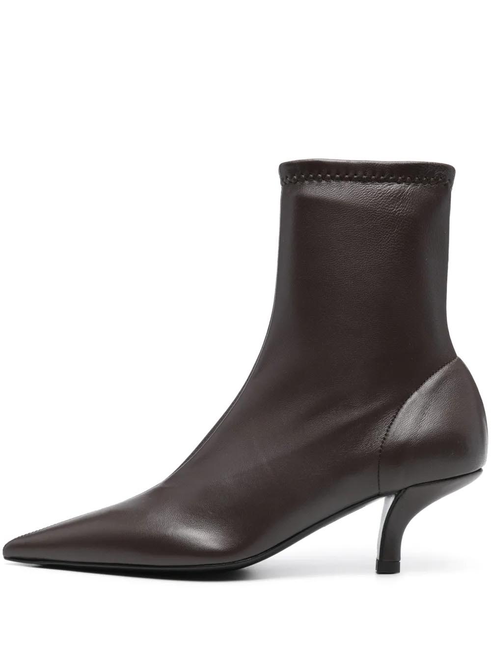 TOTEME-Nappa heeled sock boots-