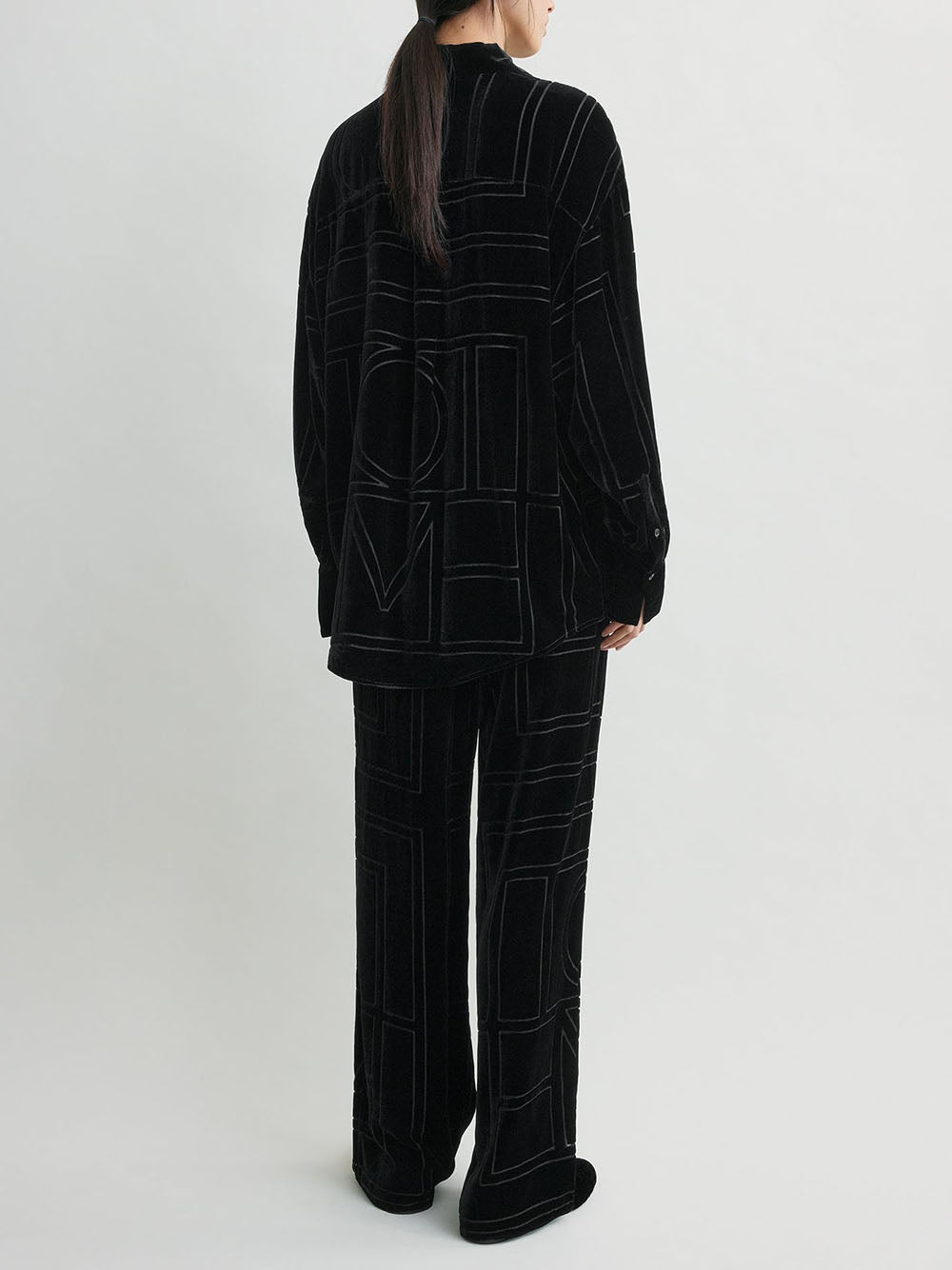 TOTEME-Oversized devoré shirt-