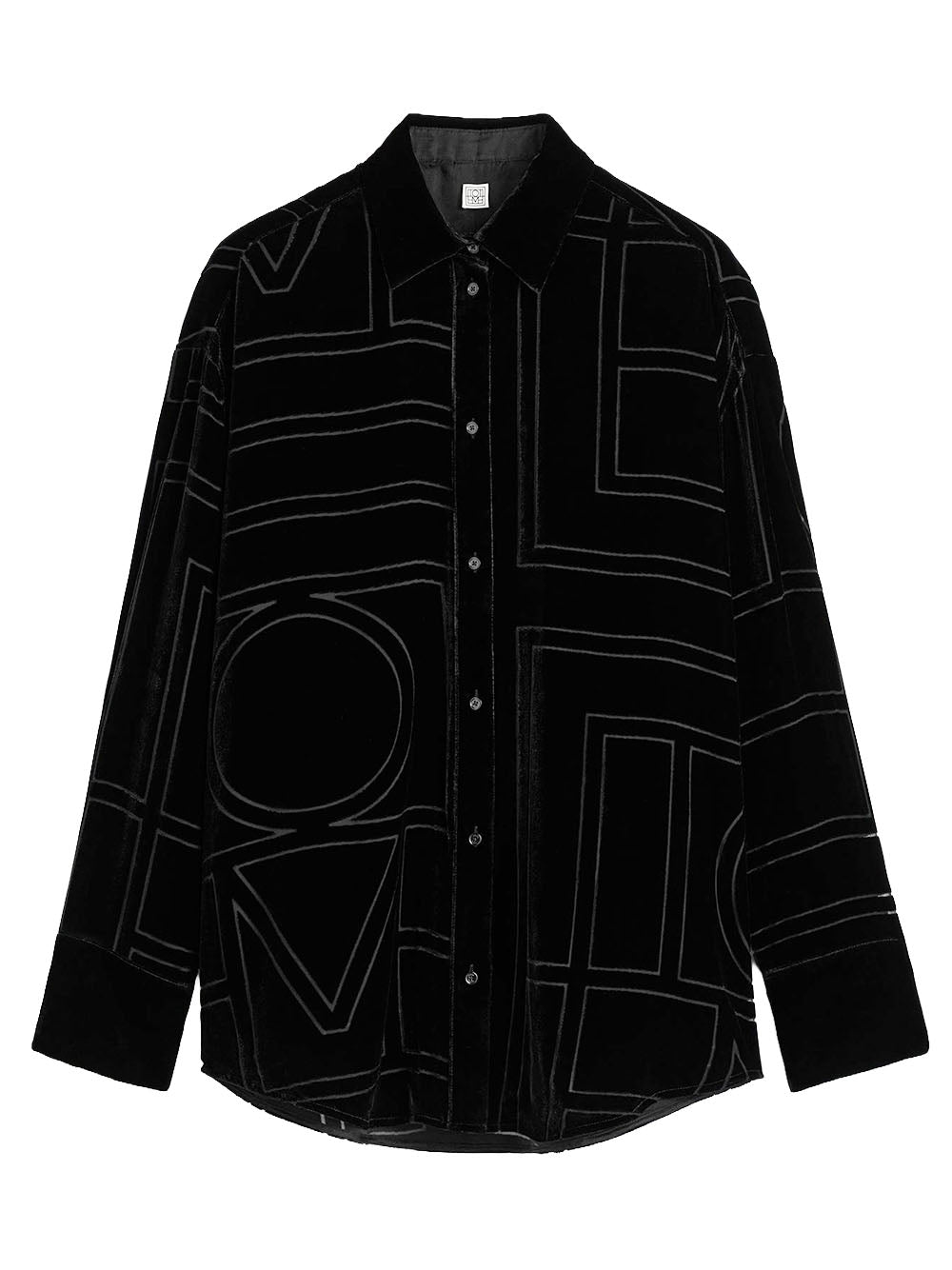 TOTEME-Oversized devoré shirt-