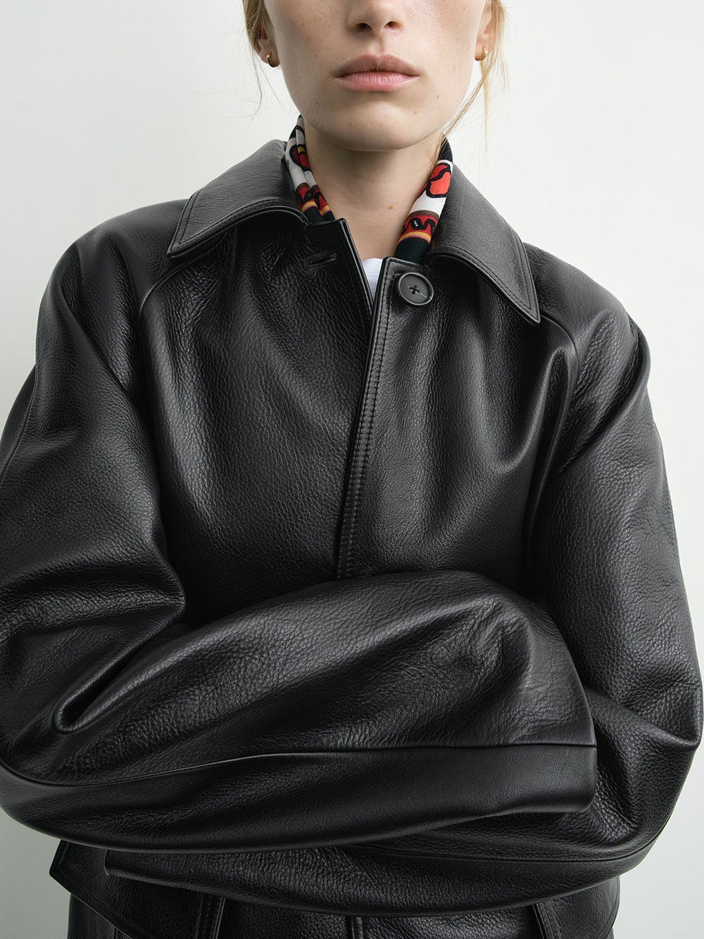 TOTEME-Raglan leather coat-