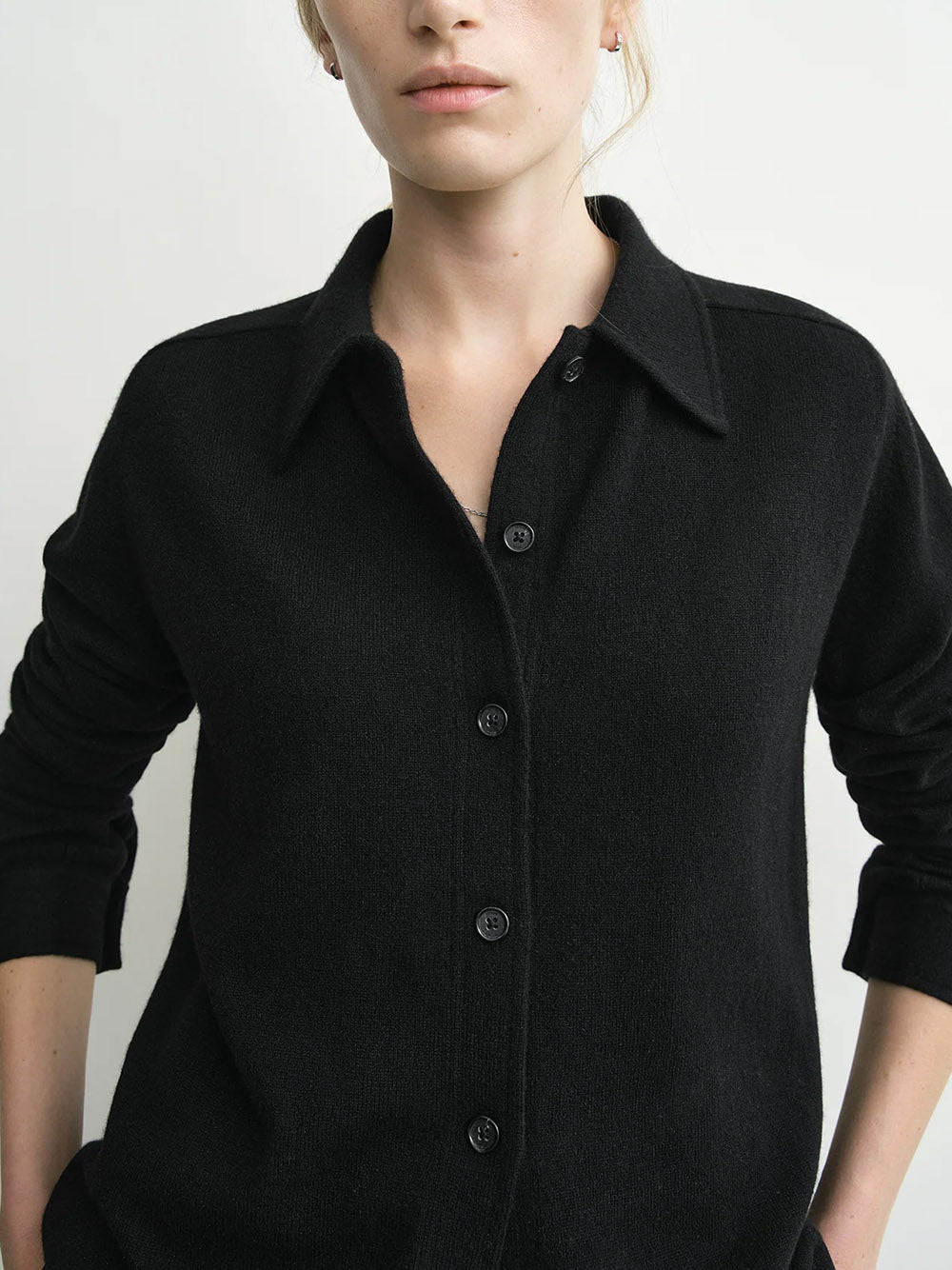 Raglan-sleeve cashmere cardigan