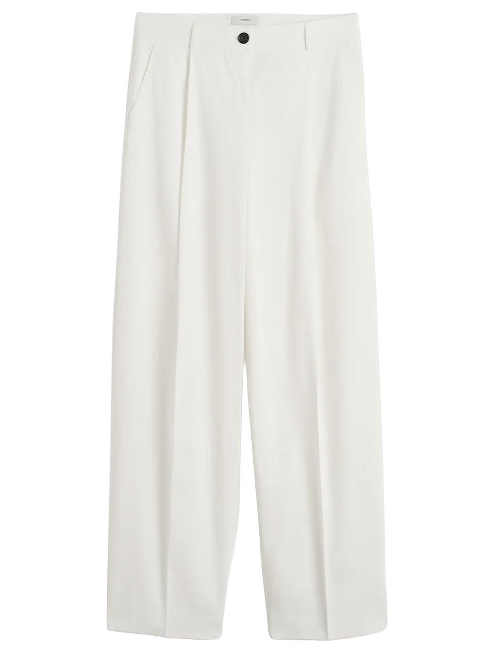 TOTEME-Single pleat cotton trousers-