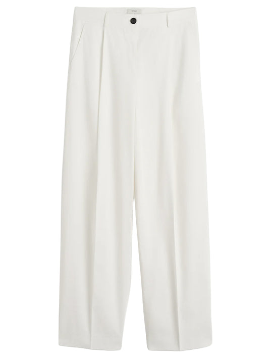 TOTEME-Single pleat cotton trousers-