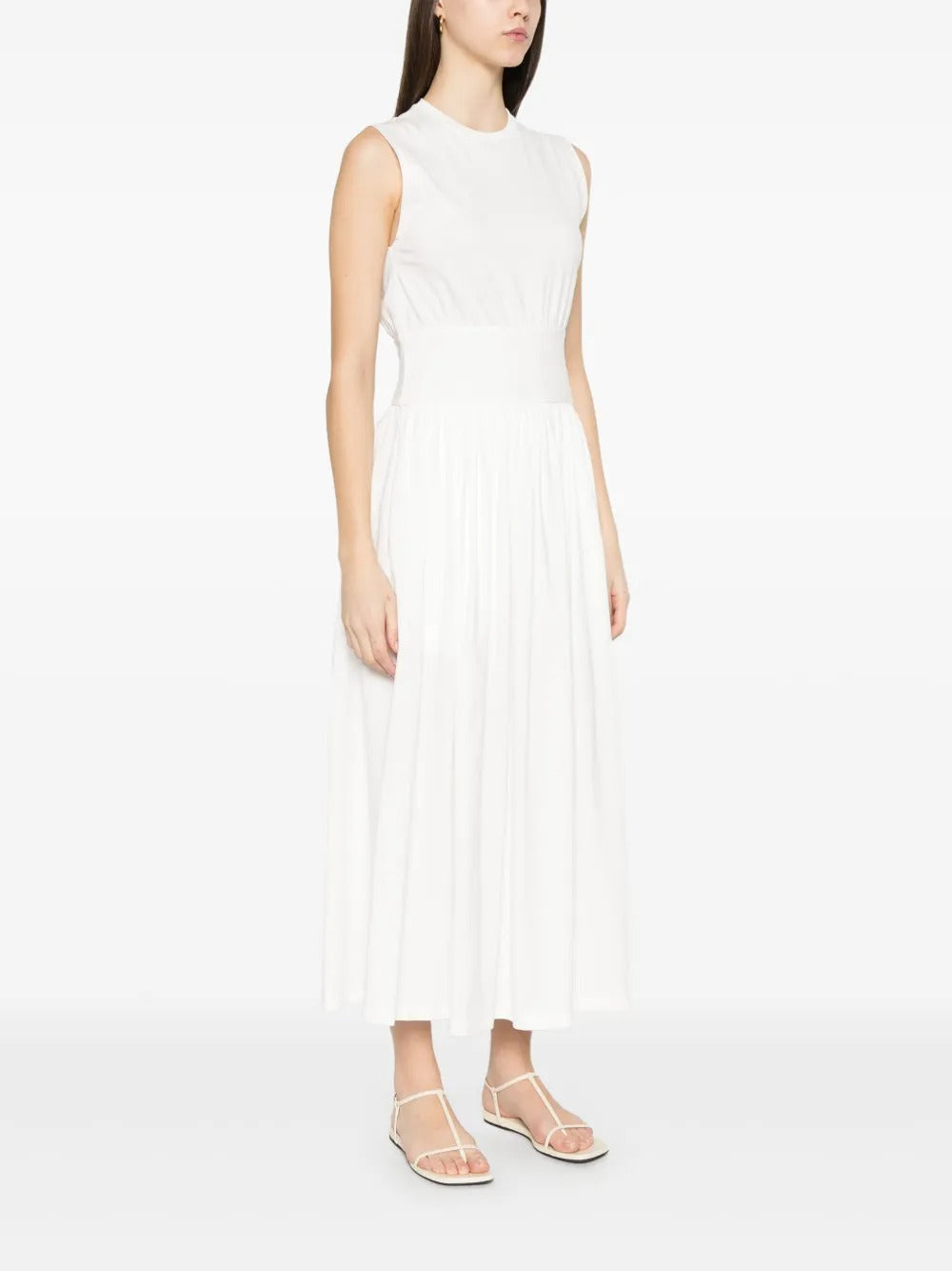 TOTEME-Sleeveless Cotton Tee Dress-242WRD1783FB0093 OFF WHITE 059 – Dope TOTEME-Sleeveless Cotton Tee Dress-242WRD1783FB0093 OFF WHITE 059 – Dope