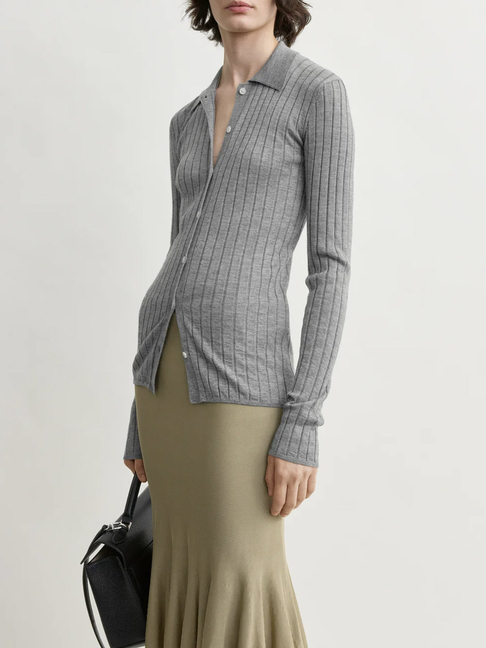 TOTEME-Slim ribbed shirt-