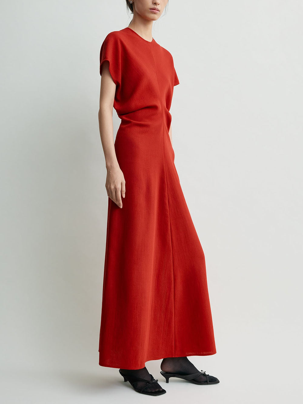 TOTEME-Slouch waist wool dress-