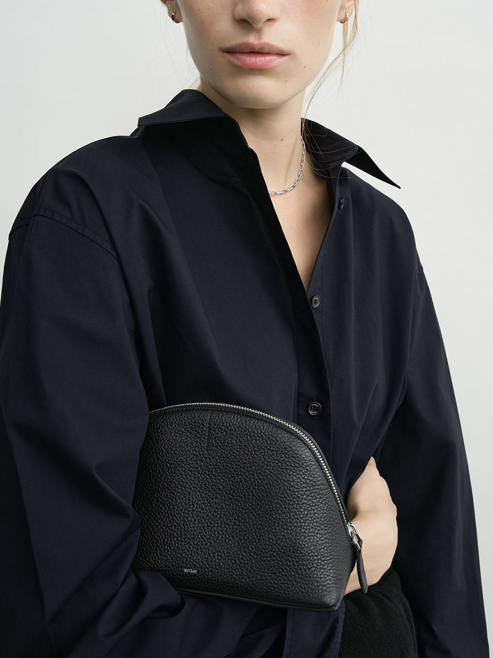 TOTEME-Small grained-leather day pouch-