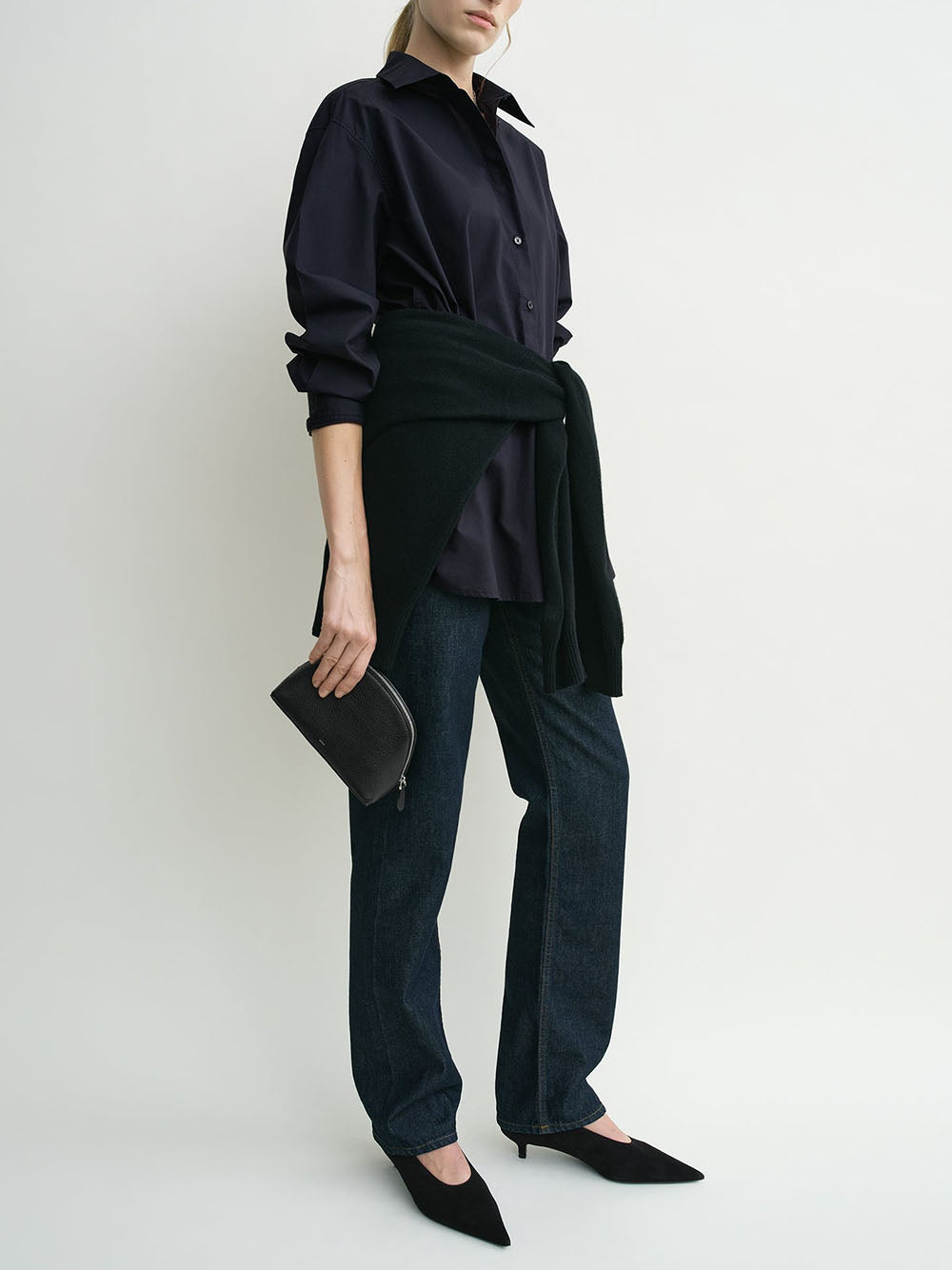 TOTEME-Small grained-leather day pouch-