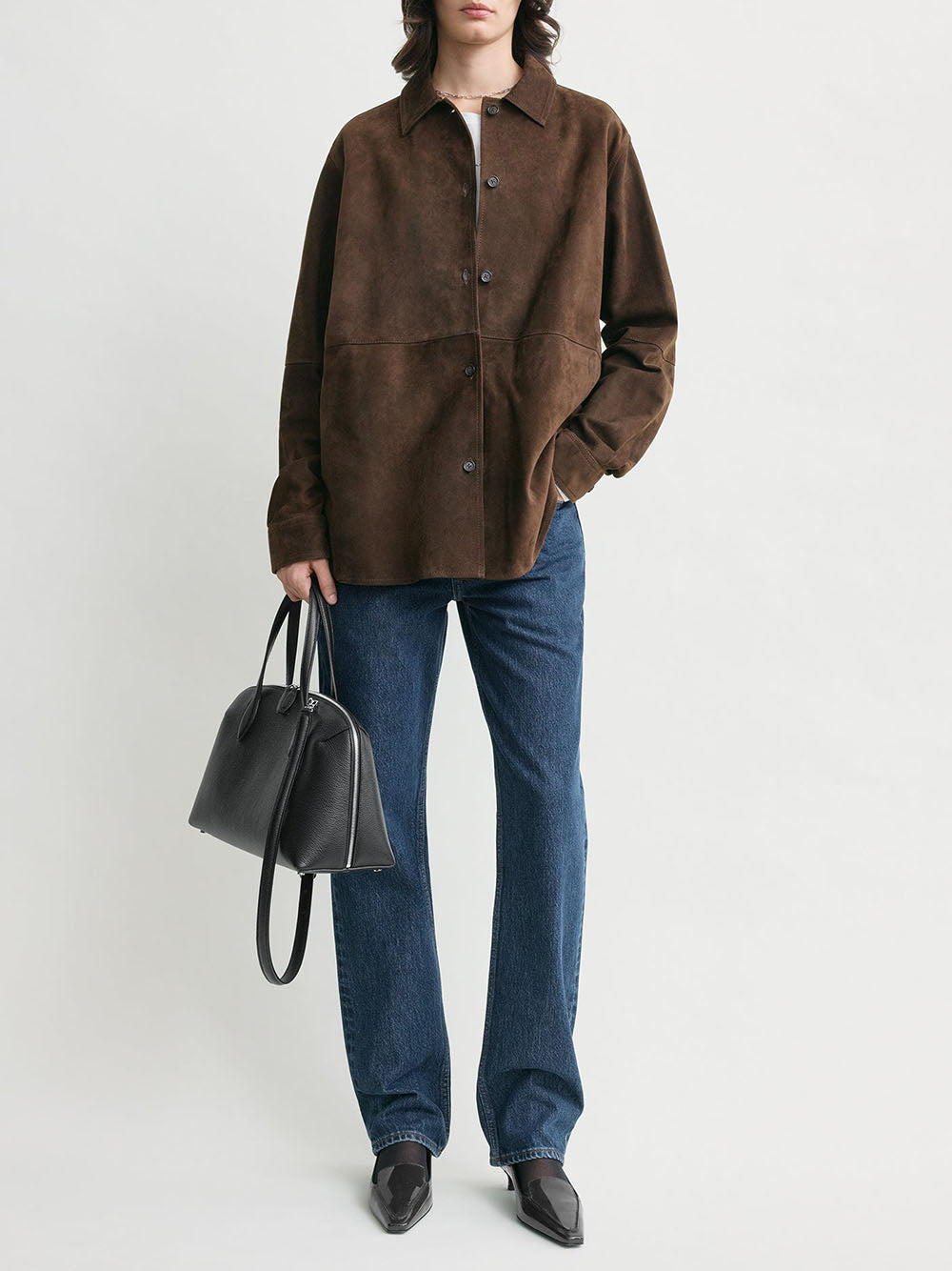 TOTEME-Soft suede overshirt-