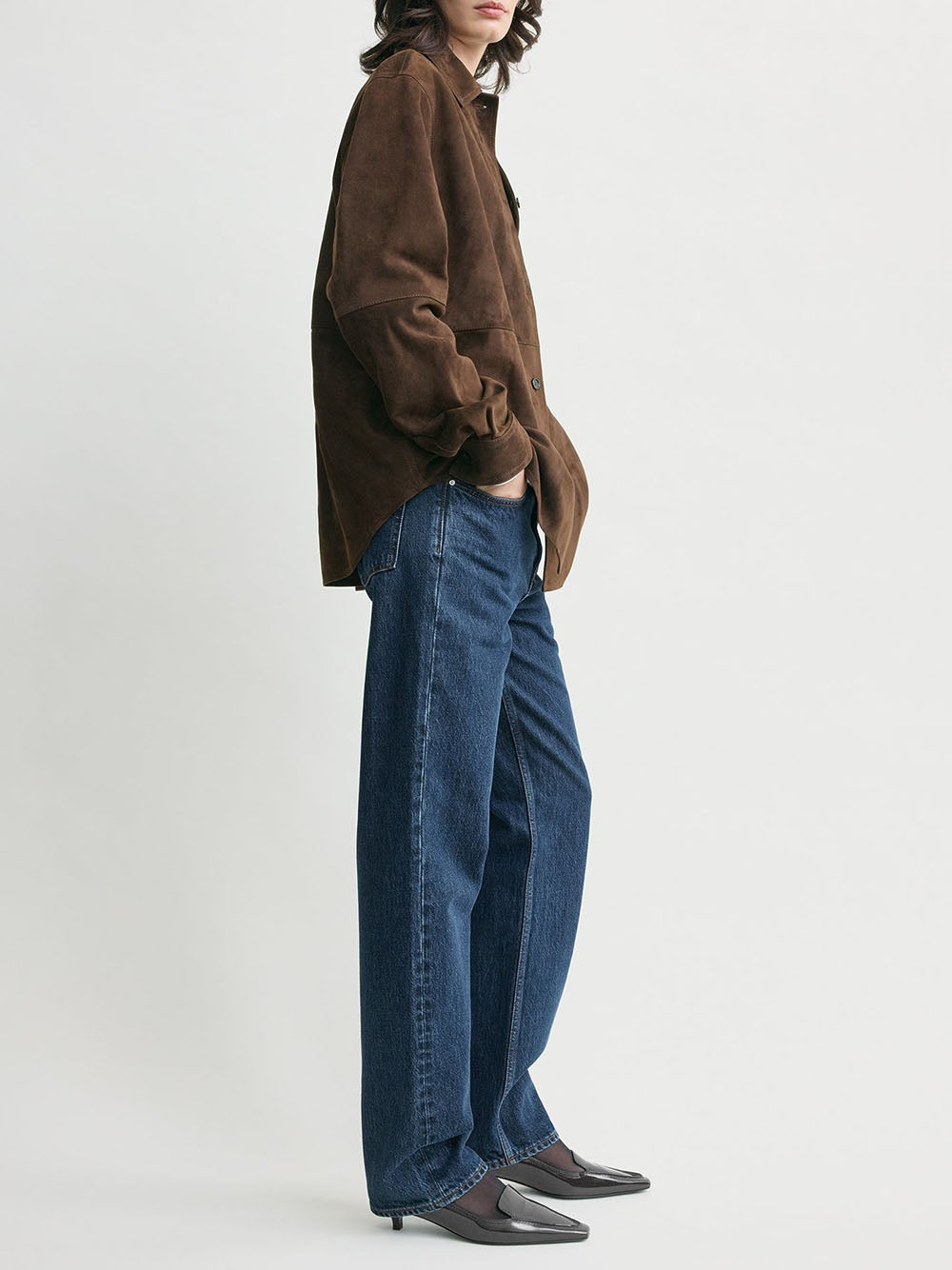 TOTEME-Soft suede overshirt-