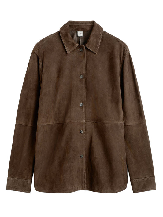 TOTEME-Soft suede overshirt-
