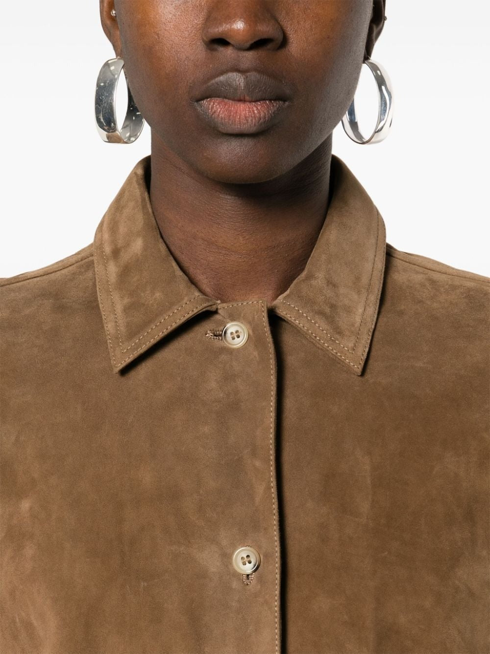 TOTEME-SOFT SUEDE SHIRT-