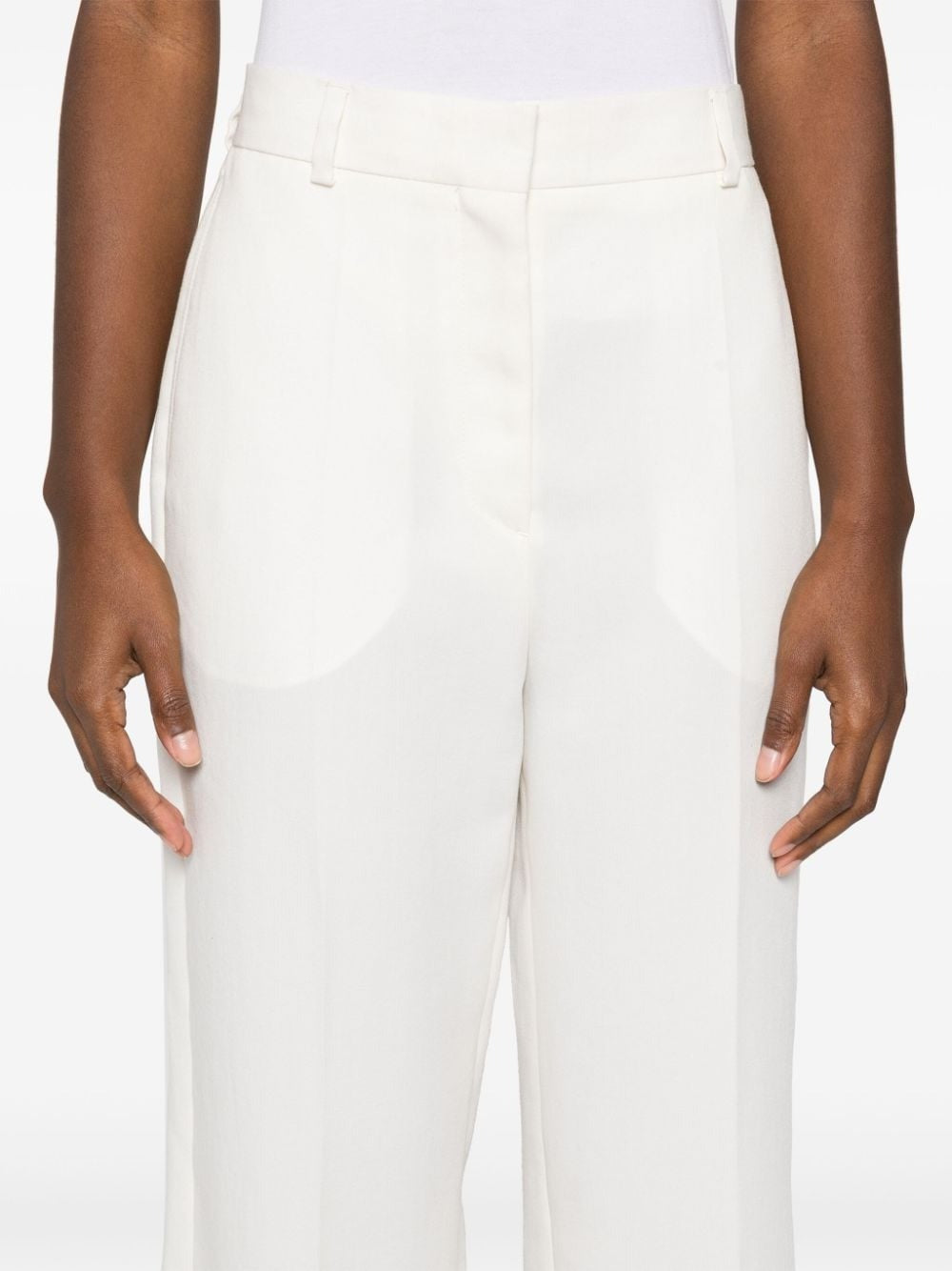 TOTEME-Straight Cropped Trousers-