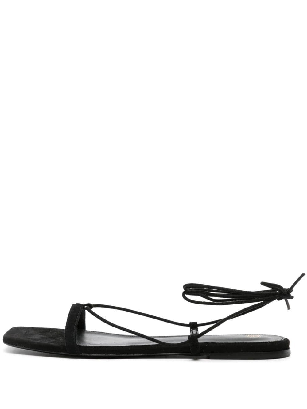 TOTEME-SUEDE TIE SANDAL-