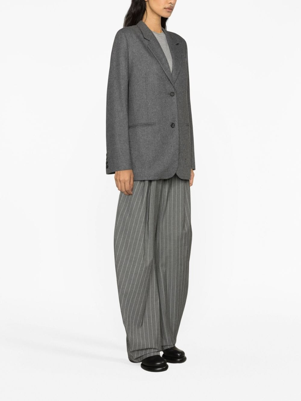 TOTEME-Tailored Suit Jacket-234WRTWBL206FB0024 GREY MELANGE 074