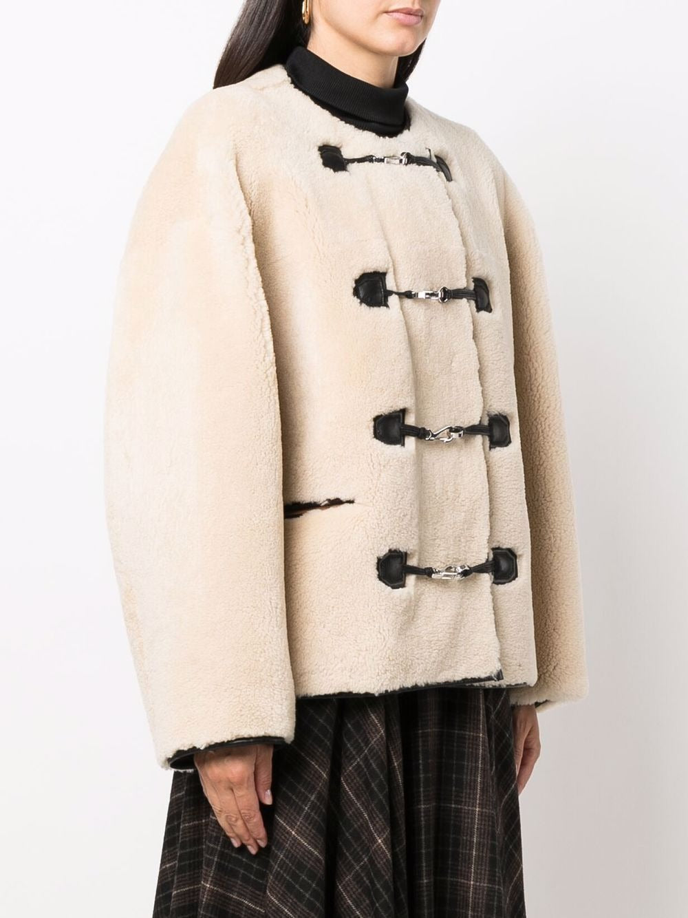 TOTEME-Teddy Shearling Clasp Jacket-