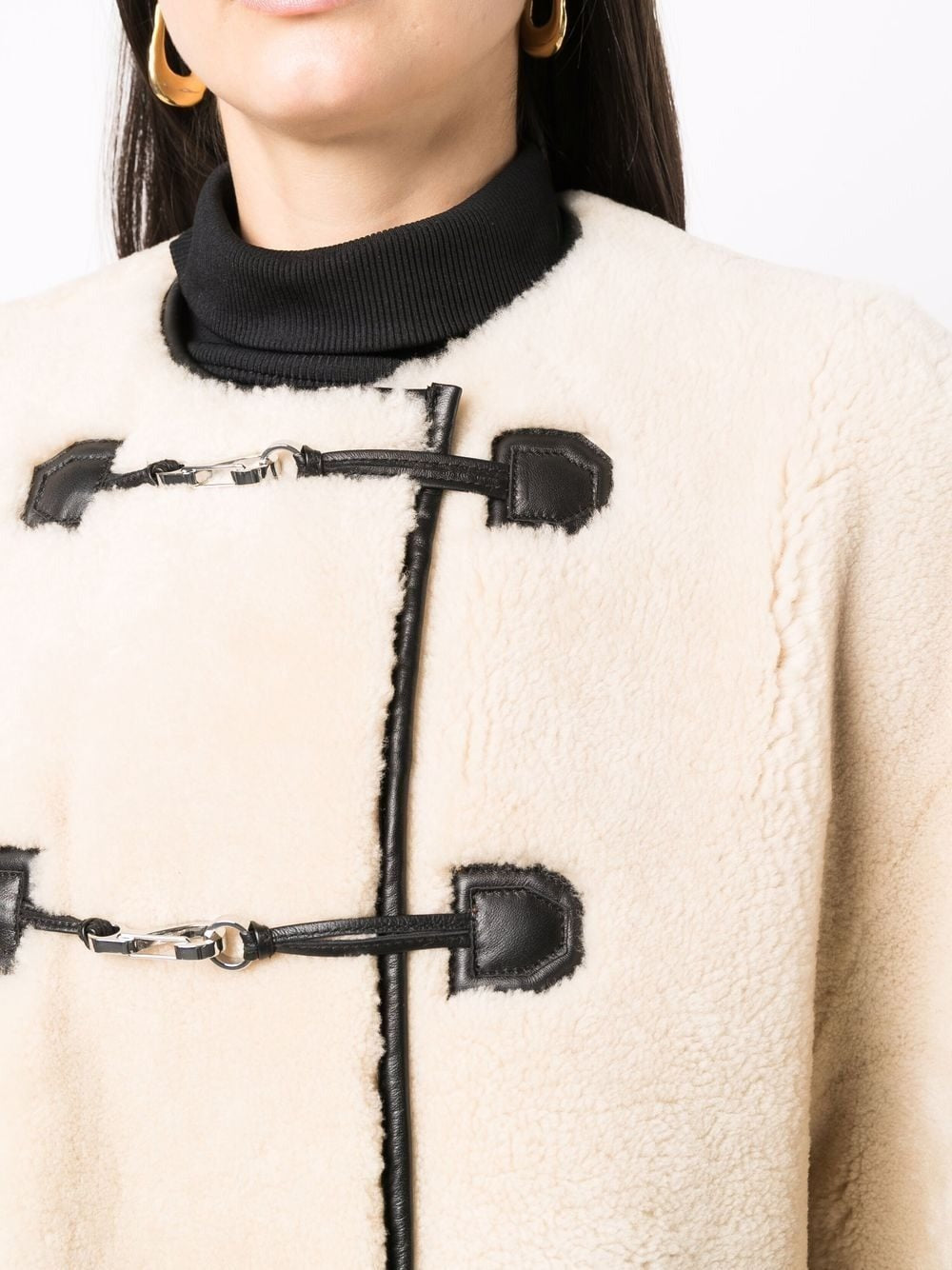 TOTEME-Teddy Shearling Clasp Jacket-