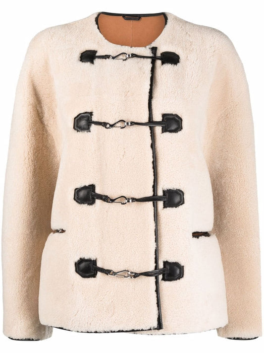 TOTEME-Teddy Shearling Clasp Jacket-