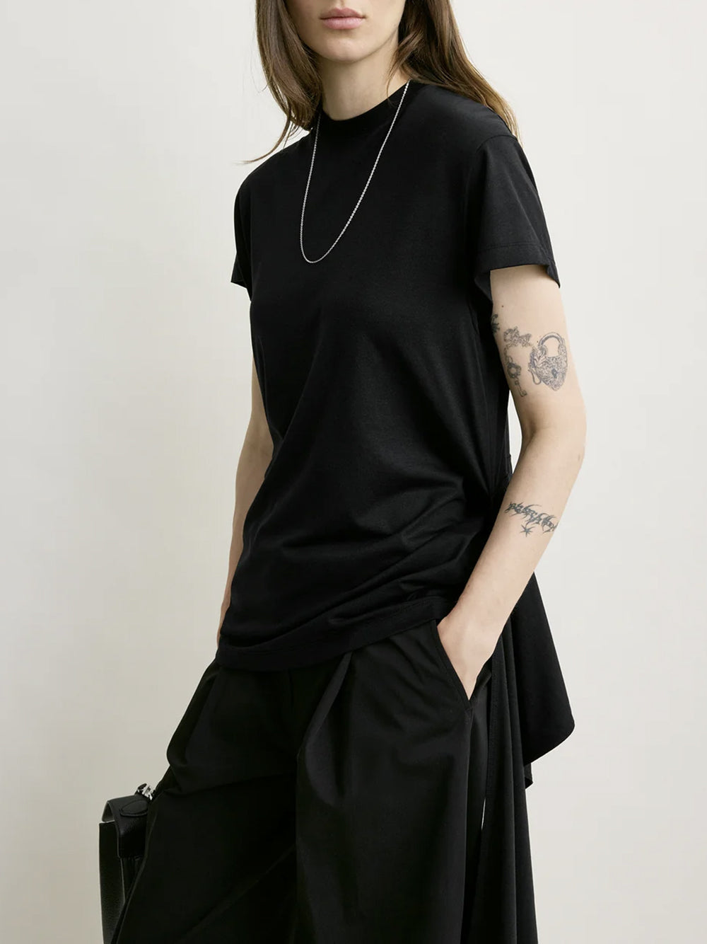 TOTEME-Tie-waist jersey top-
