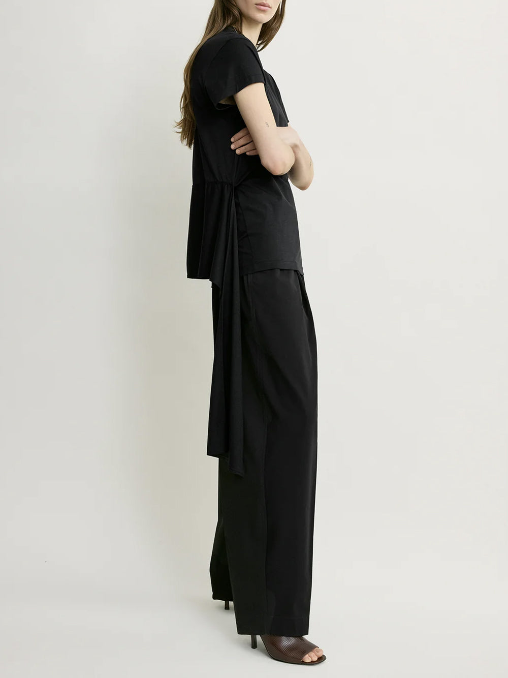 TOTEME-Tie-waist jersey top-